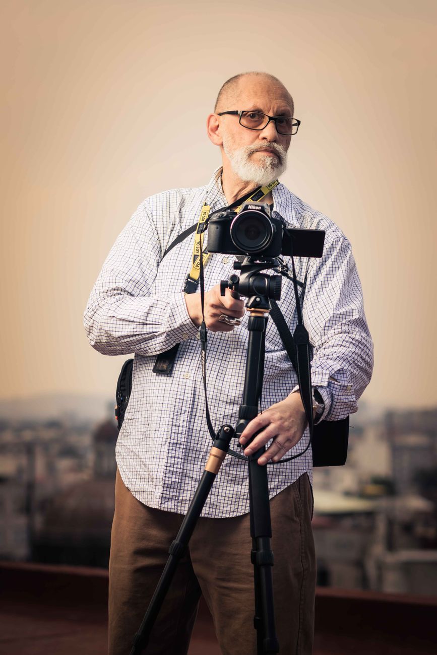 Portrait of Marcus Thorne, documentary photographer